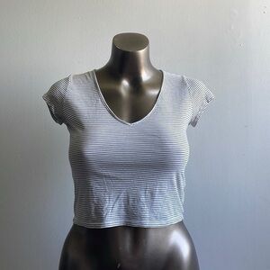 Striped Garage Crop Top Size Medium